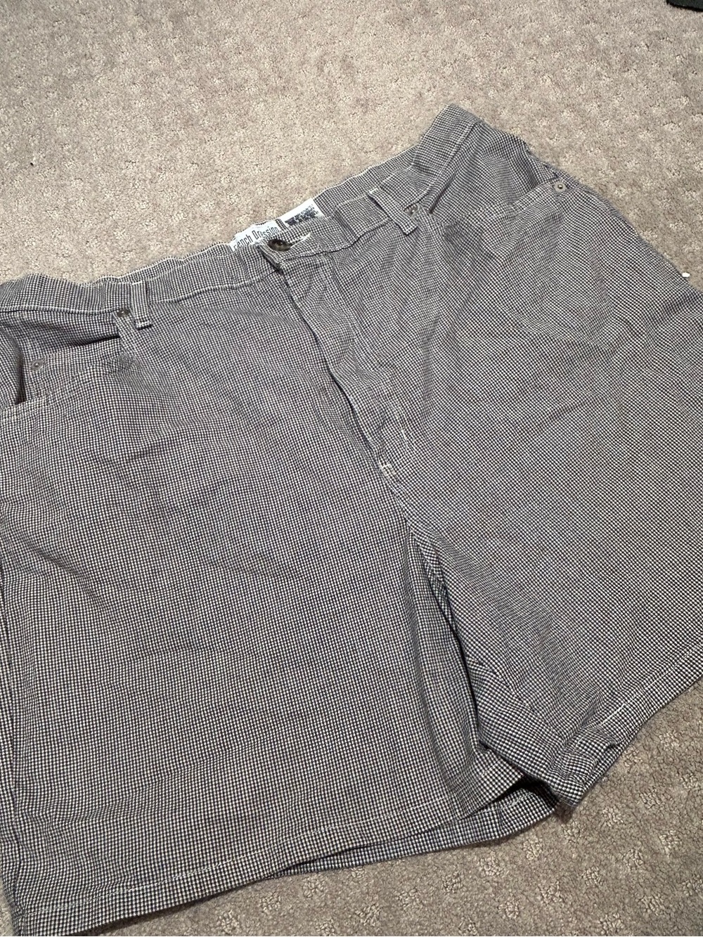 French Dressing Women's Flat Front Shorts in black / white  Check
